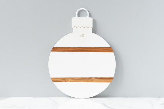 Ornament Charcuterie Board Set - White and Merlot
