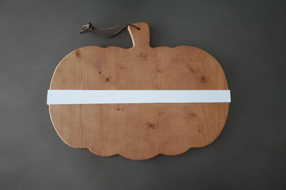 Charcuterie board set with white and natural mod pumpkin boards.