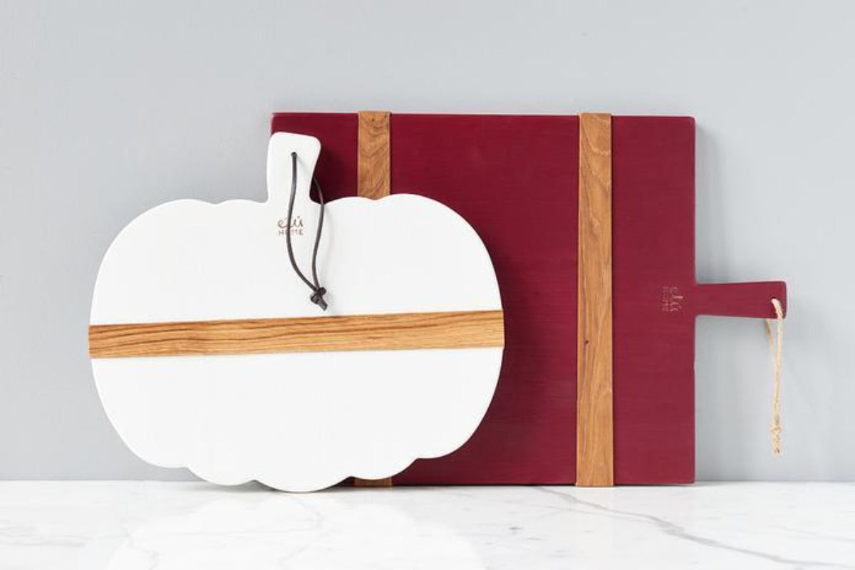 White Mod Pumpkin Charcuterie Board, Small