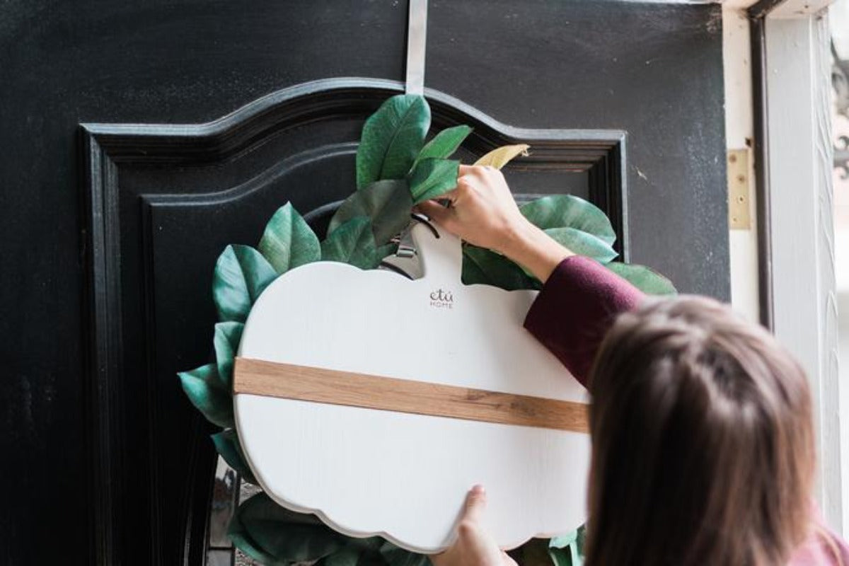 White Mod Pumpkin Charcuterie Board, Small