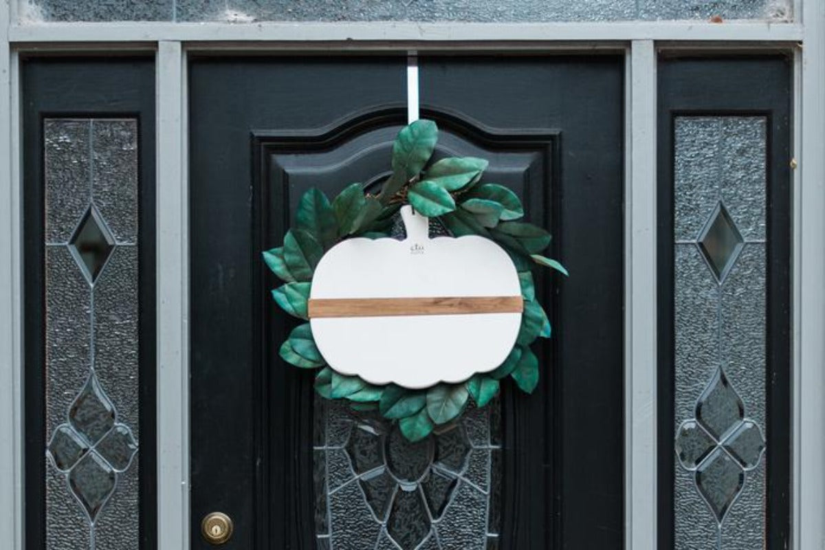 White Mod Pumpkin Charcuterie Board, Small