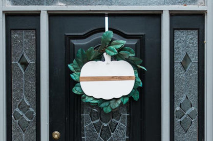 Charcuterie board, white mod pumpkin, small.