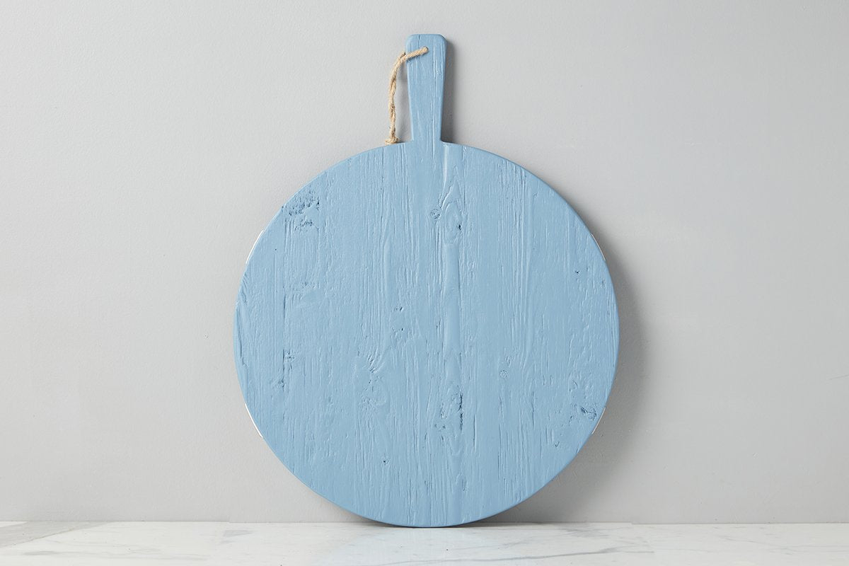 Caitlin Wilson French Blue/White Round Mod Charcuterie Board, Medium