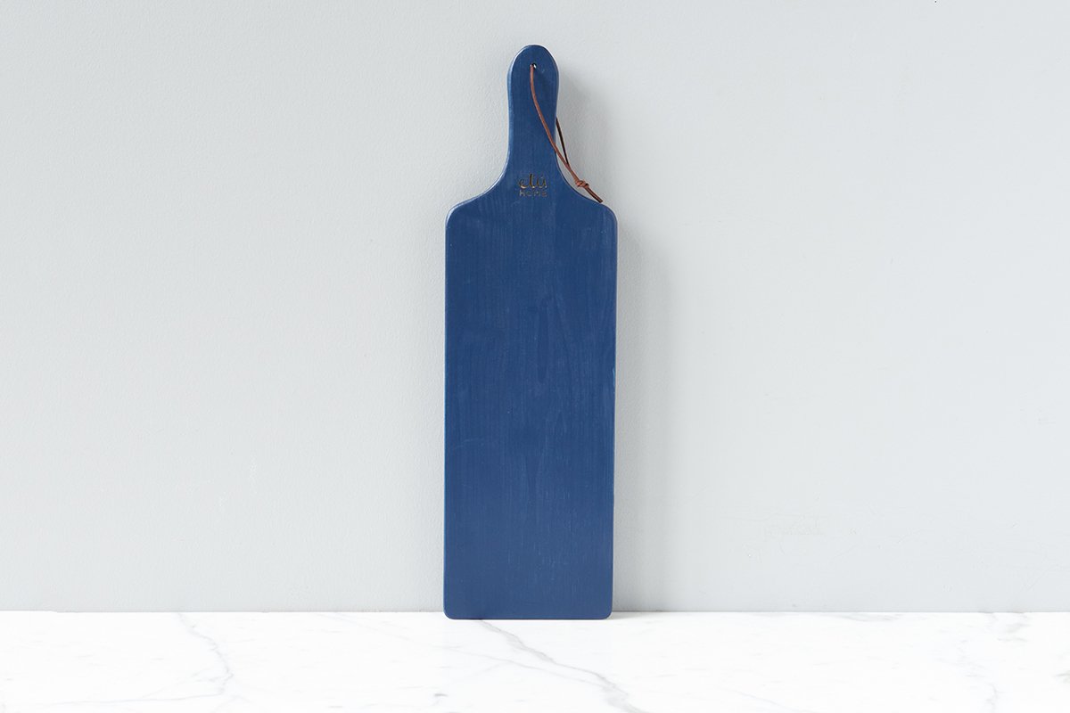 Tapas plank set in navy, set of two.
