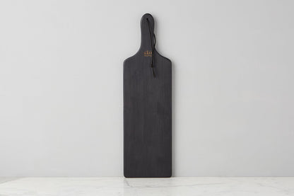 Tapas plank set in black, set of two.