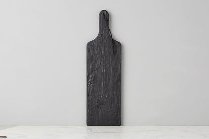 Tapas plank set in black, set of two.