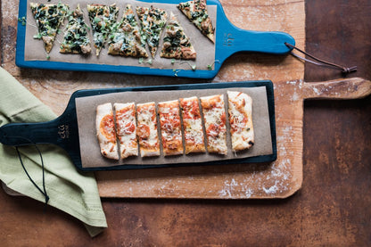 Tapas plank set in black, set of two.