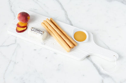 Tapas plank set in white, set of two.