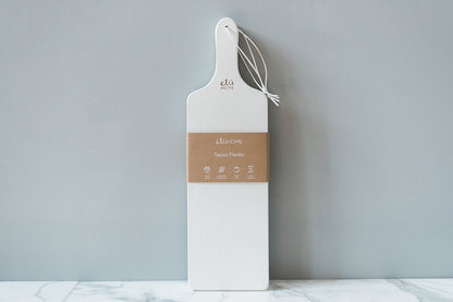 Tapas plank set in white, set of two.