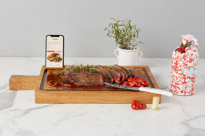 Carving board with wood oiling wax, oak German.