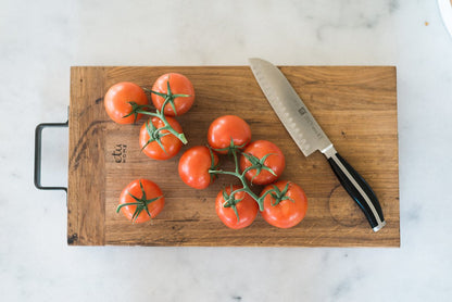 Cutting board with wood oiling wax, farmhouse, large.