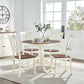 Shelby 5Pc Round Dining Set - Distressed White