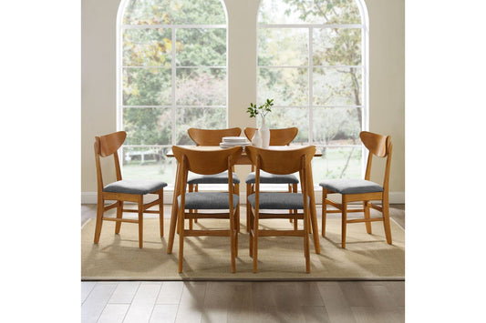 Landon 7Pc Dining Set W/Wood Chairs - Acorn