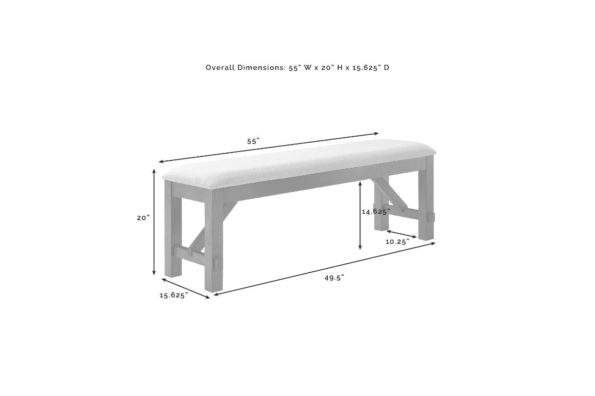 Hayden Dining Bench - Slate