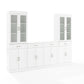 Stanton 3Pc Sideboard And Glass Door Pantry Set - White