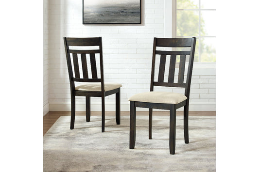 Hayden 2Pc Slat Back Dining Chair Set - Slate