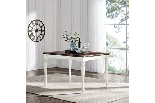 Shelby Dining Table - Distressed White