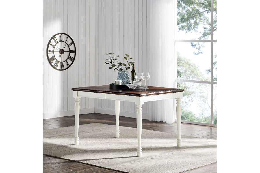 Shelby Dining Table - Distressed White