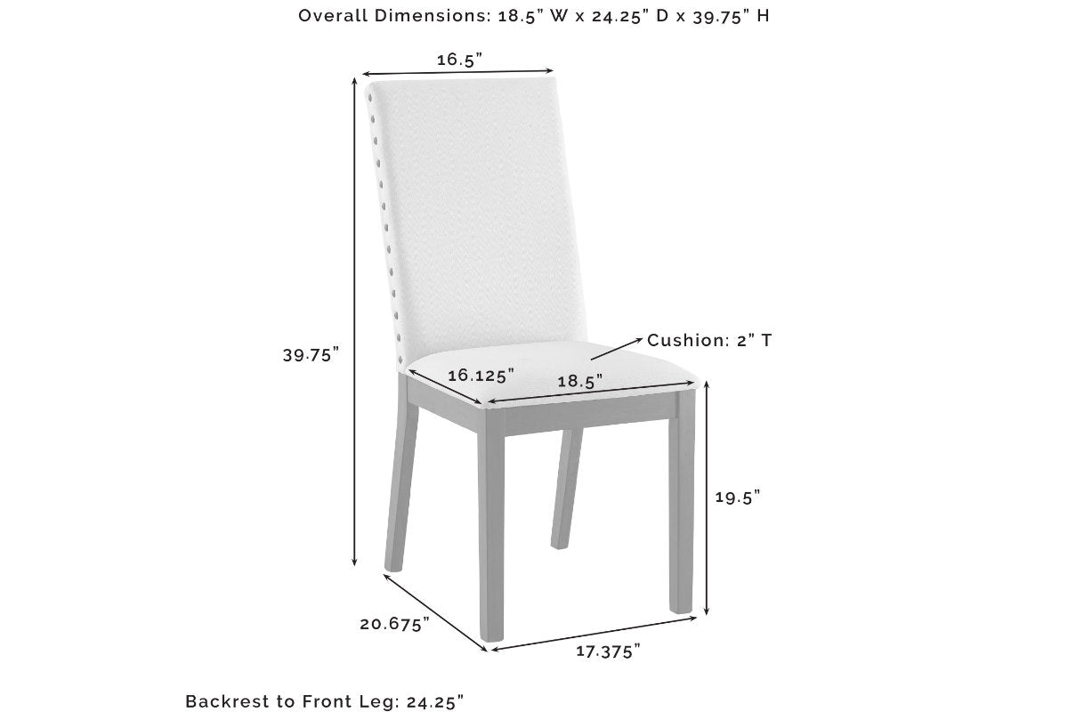 Hayden 2Pc Upholstered Chair Set - Slate