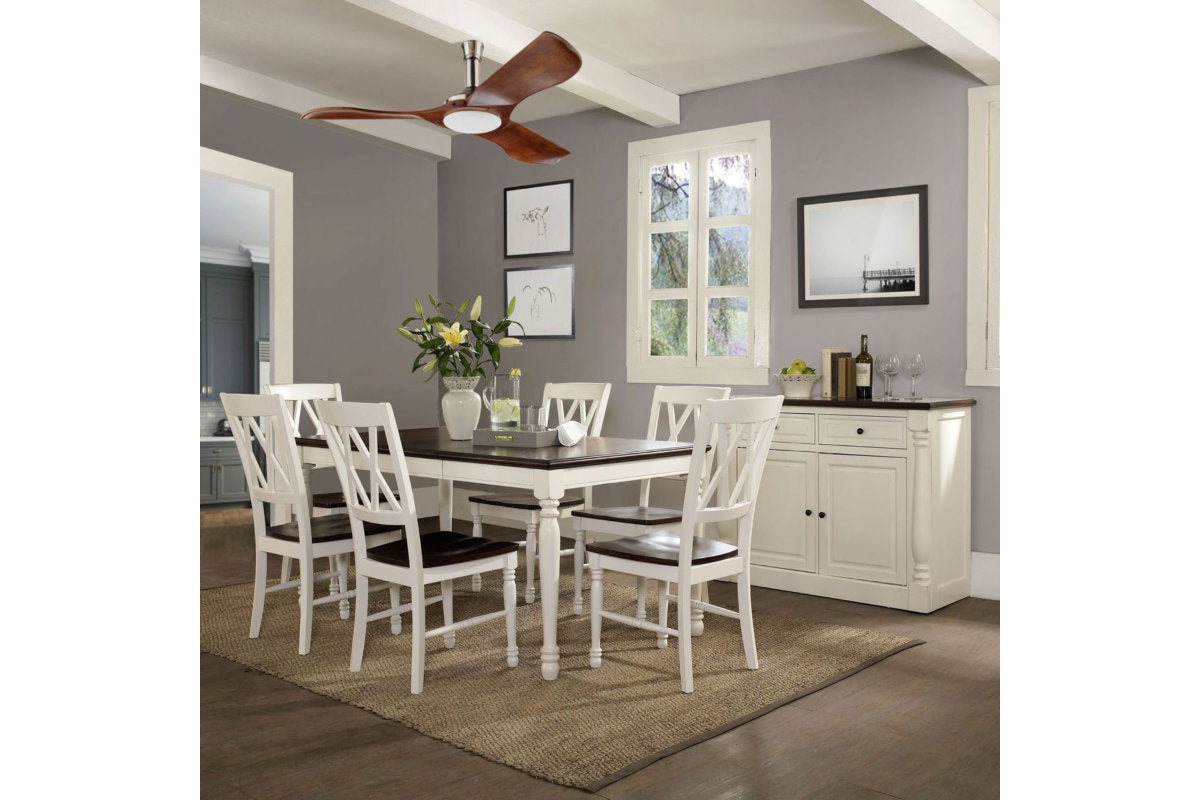 Shelby 7Pc Dining Set - Distressed White