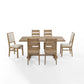 Joanna 7Pc Dining Set W/Ladder Back and Upholstered Back Chairs - Rustic Brown
