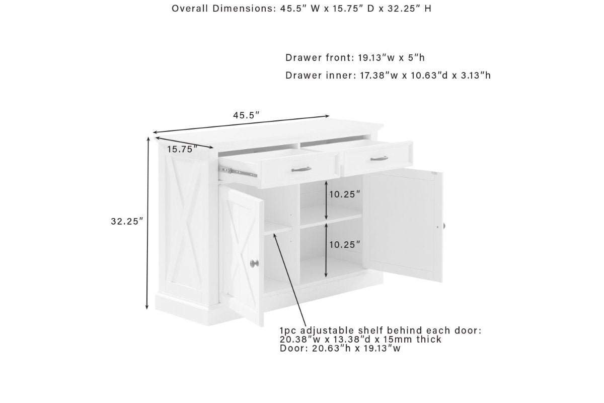 Clifton Sideboard - White