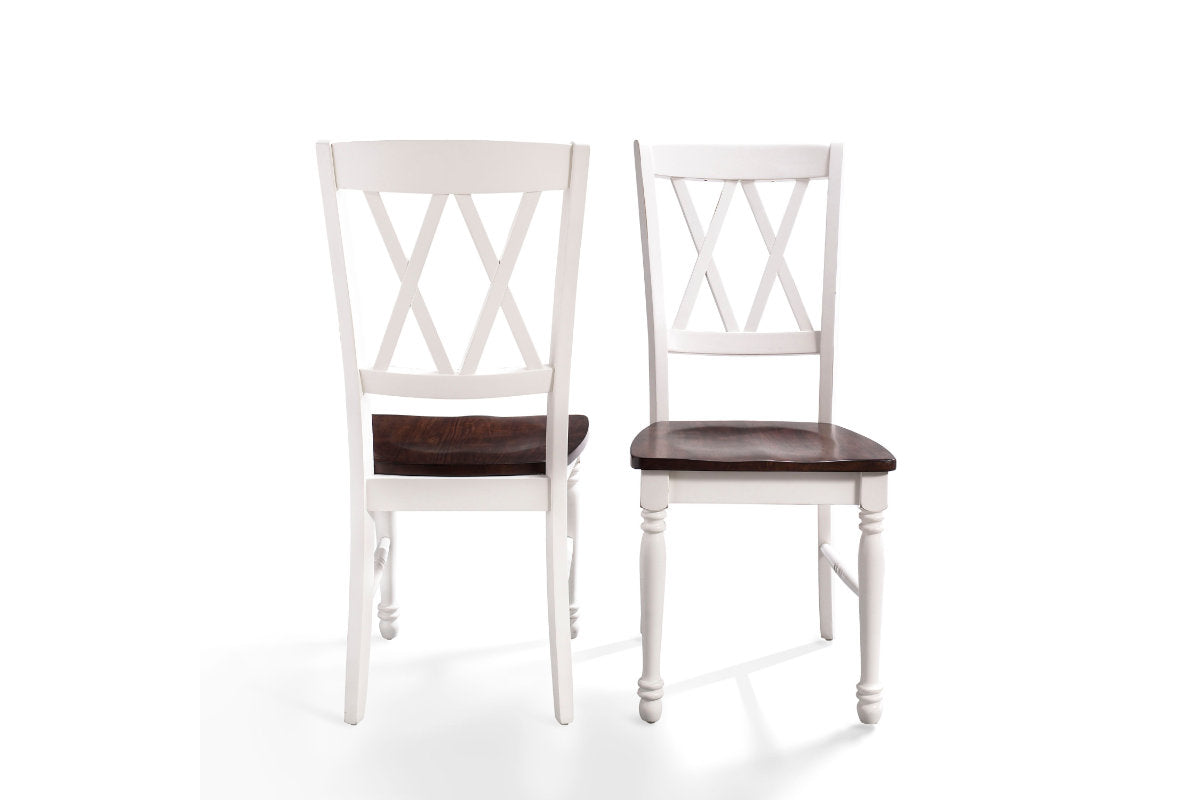 Shelby 2Pc Dining Chair Set - Distressed White