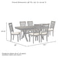 Hayden 7Pc Dining Set W/Slat Back Chairs - Slate