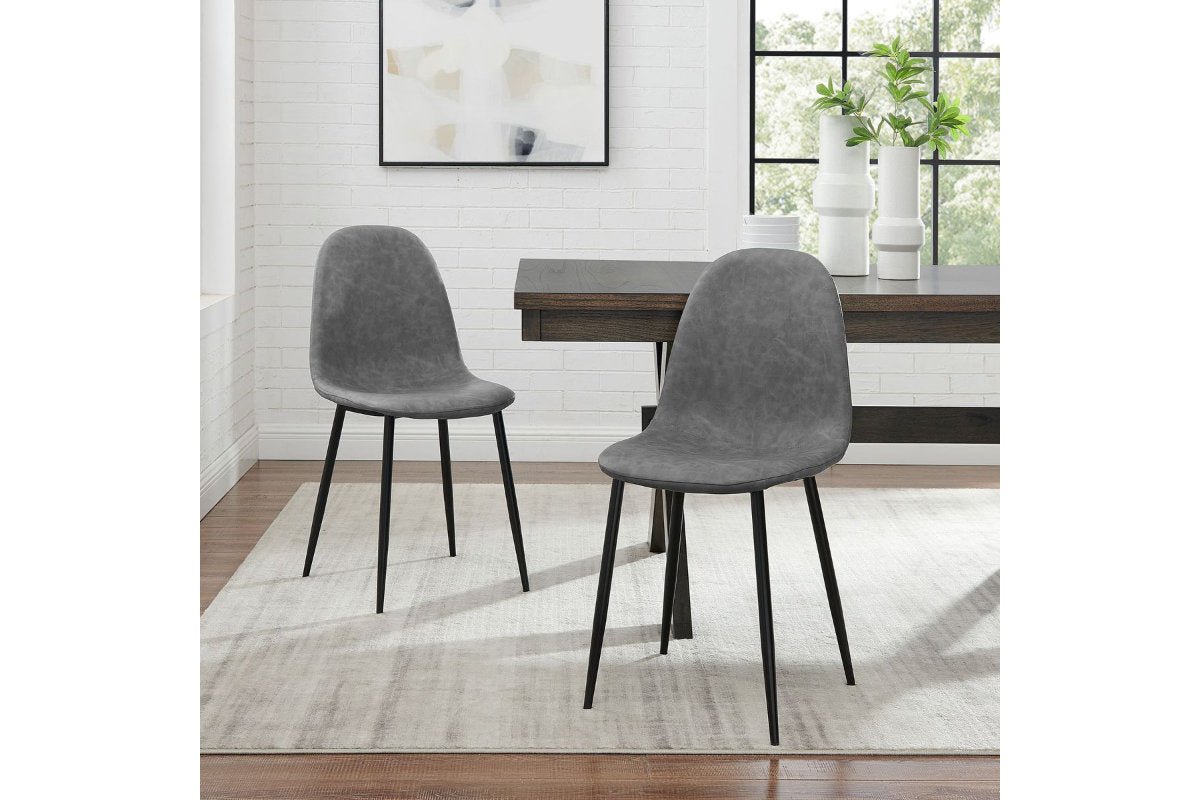 Weston 2Pc Dining Chair Set - Distressed Gray