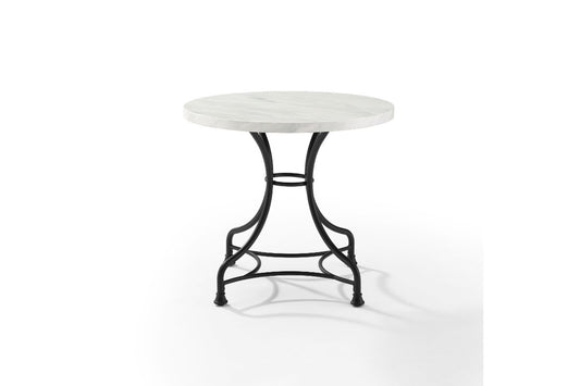 Madeleine 32" Round Dining Table - White Marble