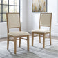 Joanna 2Pc Upholstered Back Chair Set - Rustic Brown