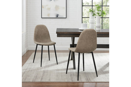 Weston 2Pc Dining Chair Set - Distressed Brown