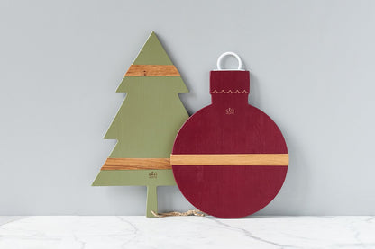 Charcuterie board, merlot mod ornament, small.