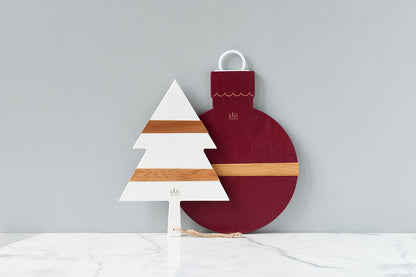 Charcuterie board, merlot mod ornament, small.