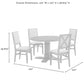 Joanna 5Pc Round Dining Set W/Upholstered Back Chairs - Rustic Brown