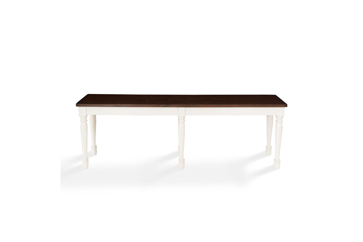 Shelby Dining Bench - Distressed White