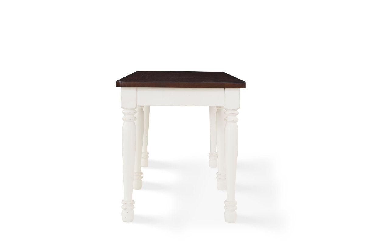 Shelby Dining Bench - Distressed White