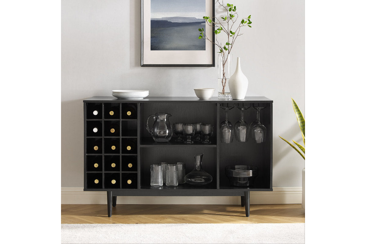 Liam Wine Storage Sideboard - Black