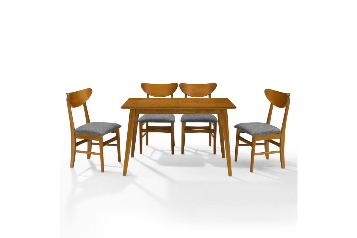 Landon 5Pc Dining Set W/Wood Back Chairs - Acorn
