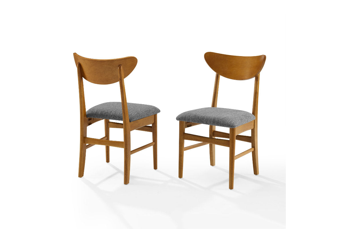 Landon 2Pc Wood Dining Chairs W/Upholstered Seat - Acorn