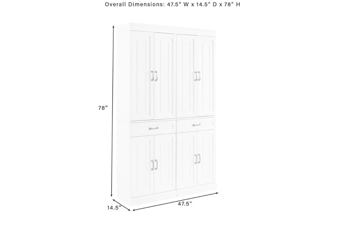 Stanton 2Pc Pantry Set - White