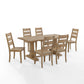 Joanna 7Pc Dining Set W/Ladder Back Chairs - Rustic Brown