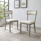 Alessia 2Pc Dining Chair Set - Rustic Gray Wash