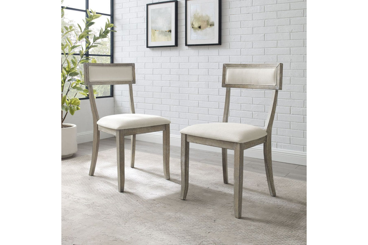 Alessia 2Pc Dining Chair Set - Rustic Gray Wash