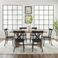 Joanna 7Pc Dining Set W/Camille Chairs - Matte Black