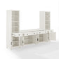 Tara 3Pc Sideboard And Bookcase Set - White