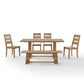 Joanna 6Pc Dining Set W/Bench and Ladder Back Chairs - Rustic Brown