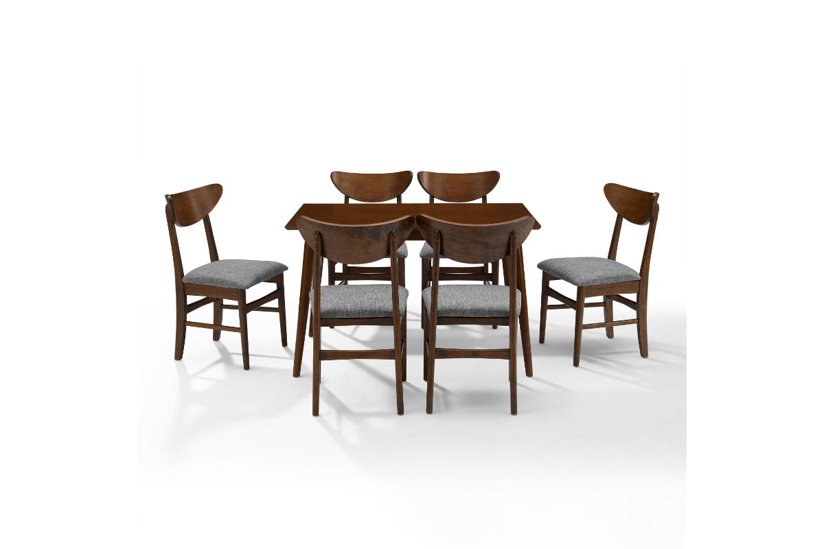 Landon 7Pc Dining Set W/Wood Chairs - Mahogany
