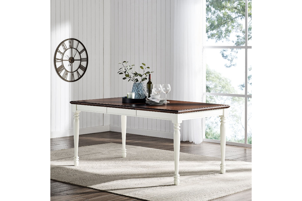 Shelby Dining Table - Distressed White