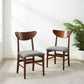 Landon 2Pc Wood Dining Chairs W/Upholstered Seat - Mahogany